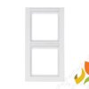 BERKER Q.3 Ramka 2 podwójna pionowa z polem opisowym biały aksamit 10526099 HAGER