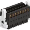 Socket header, 10 pole, pitch 3.5 mm, straight, black, 713-1105