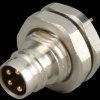 48962 M8 plug, 4-pin, PCB, rear wall mounting