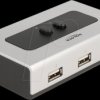 87760 USB 2.0 switch, 2 port, 1x USB-B to 2x USB-A, bi-directional