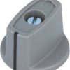 Toggle knob, 6 mm, plastic, gray, Ø 23 mm, H 16 mm, A2423068