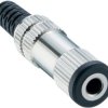 3.5 mm jack socket, 2 pole (mono), solder connection, metal, 1522 03