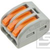 Złączka instalacyjna 222-413;3-tory 24A; 450V; 0.2-4mm2;WAGO;na przewód