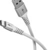 Super miękki kabel tekstylny USB-C™ z metalowymi złączami, 1 m, biały - Długość kabla 1 m