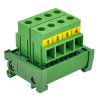 DIN Rail Mount 52Amp 300V 4 Position Screw Terminal Block Distribution Module