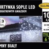 Lampki choinkowe kurtynka sople 100l z gniazdkiem wyłącznik czasowy biały 5m 230V/31V 6W IP 44 na zewnątrz i do wnętrz13-552