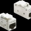 90989 Keystone Module Coupler RJ45 jack to RJ45 jack Cat.6a metal silv