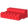 Socket housing, 6 pole, pitch 3.96 mm, straight, red, 3-640428-6