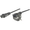 Manhattan 371131 Mains Power Cord/Cable, Euro 2-pin (CEE 7/4 Schuko) plug to C5
