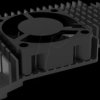 RB-HEATSINK5 Raspberry Pi 5B - heat sink + integrated fan, aluminum, black