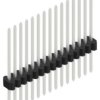 Pin header, 15 pole, pitch 1.27 mm, straight, black, 10060780