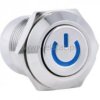 Przycisk wandal.stabilny12mm LED nieb.12V POWER
