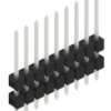 Pin header, 9 pole, pitch 2.54 mm, straight, black, 10050830
