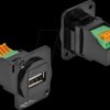 86734 D-Type Module USB 2.0 Type-A female to terminal block