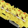 2204-1406 4-wire feed-through terminal, with pusher 4 mm², yellow