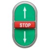 Napęd przycisku potrójny zielony/czerwony /STRZAŁKI GÓRA DÓŁ STOP/ z samopowrotem LPCB7355