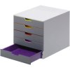 Durable 760527 VARICOLOR Desk drawer box 5 drawers Grey A4 C4 Folio Letter