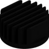 LED heatsink, (Ø x H) 33 x 16.5 mm, 13.87 K/W, black anodized, 10037059