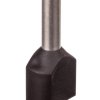 Końcówka tulejkowa izolowana TID 2x1,5mm2/8mm czarna cynowana TID2x1,5L8 /100szt./