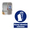 Tabliczka Znak BHP Nakazu STOSUJ RĘKAWICE OCHRONNE 225x275 mm ZNO-7
