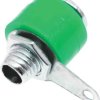 Gniazdo bananowe Żeński Połączenie lutowane typ Gniazdo bananowe Zielony 19A RS PRO rozmiar 4 mm