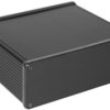 Aluminum enclosure, (L x W x H) 160 x 191 x 66 mm, black (RAL 9004), IP54, 1455U1602BK