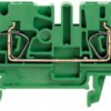 Through terminal block, spring balancer connection, 0.5-4.0 mm², 2 pole, 24 A, 8 kV, green, 1683280000