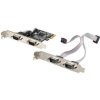 Karta PCI EXPRESS - COM 9pin x4 + śledzie LOW PROFILE LANBERG