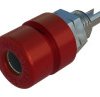 Gniazdo bananowe Żeński Połączenie lutowane typ Gniazdo bananowe Czerwony 32A Hirschmann Test & Measurement rozmiar 4 mm