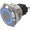 EAO 82-6551.0124 22mm Indicator Alu Flush/flush Solder Ring Blue 24VAC/DC