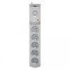 Przedłużacz przeciwprzepięciowy professional 5 gniazd 2xUSB 1,5m 10A 230V 2300W szary W-100040