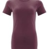 T-shirt, Bordo, 40% poliestru z recyklingu, 60% bawełna organicznej, Krótki