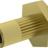 Press-in nut, M3, W 9 mm, H 10.5 mm, outer Ø 4.7 mm, brass, 002.90.934