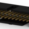 Pin header, 24 pole, pitch 2.54 mm, straight, black, 1-5103308-3
