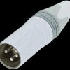 NC3MXX-WT XLR cable connector, 3-pin, silver, white