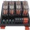 Moduł 4 przekaźników na szynę DIN 12V z listwą zaciskową do Smart Home
