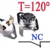 Termostat bimetaliczny 16A 250VAC 120°C pionowy NC