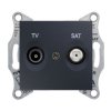 SEDNA Gniazdo antenowe TV/SAT (4dB) przelotowe grafit SDN3401970 SCHNEIDER ELECTRIC
