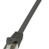 kabel LAN LogiLink CP2033S, 1 szt., RJ45, CAT 6, F/UTP, 1.00 m, czarny