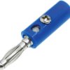 Adapter z wtykiem bananowym Męski typ Wtyk bananowy Niebieski 32A RS PRO rozmiar 4 mm