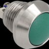 22034 Push Button for Installation 12 mm 2 x Screw Terminal green