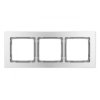 DECO Ramka uniwersalna potrójna - aluminium szczotkowane (ramka: srebrna spód: grafitowy) 7-11-DRA-3