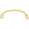 TruConnect TRUP5E0.25YW 25cm CAT 5E UTP PVC Full Copper Patch Lead - Yellow