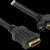 85101 Cable HDMI A female > HDMI A female panel-mount 110° angled 25 c
