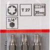 BIT, GROT, KOŃCÓWKA T27 EH 25MM 3 SZT.
