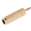Przejście JACK wtyk 3.5mm - gniazdo 6.3mm stereo złocone