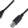 USB 2.0 adapter cable, USB plug type A to USB plug type B, 3 m, black, AK-300105-030-S