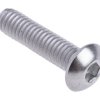Śruba imbusowa M4 długość 16mm Gniazdo sześciokątne wypukłe Stal nierdzewna RS PRO