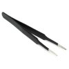 ESD-safe Blunt Tip Square Edge Tweezers - 120mm