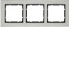 BERKER B.7 Ramka 3 potrójna pozioma stal szlachetna/antracyt mat 10233606 HAGER